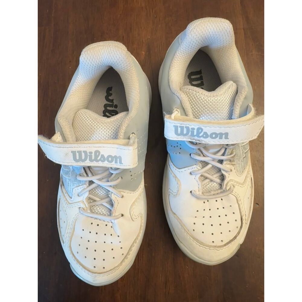 Wilson shoes grey and white sneakers kids 11
